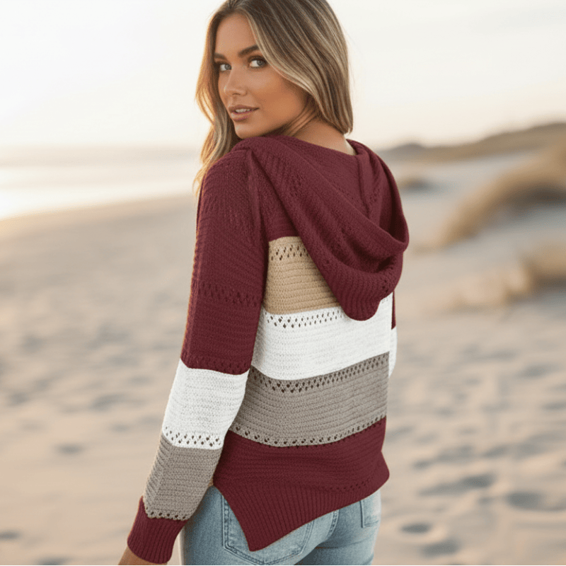 Puck | Dames Boho Gebreide Patchwork Pullover
