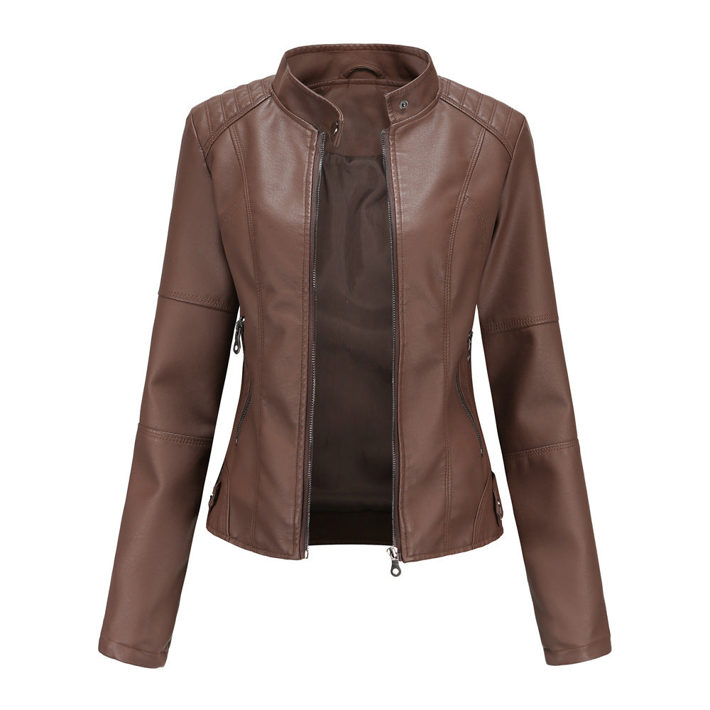 Marloes | Dames Stoere Stakraag Leren Bikerjack