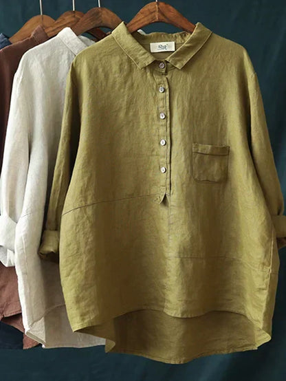 Lente | Dames Vintage Losvallende Lange Mouw Blouse