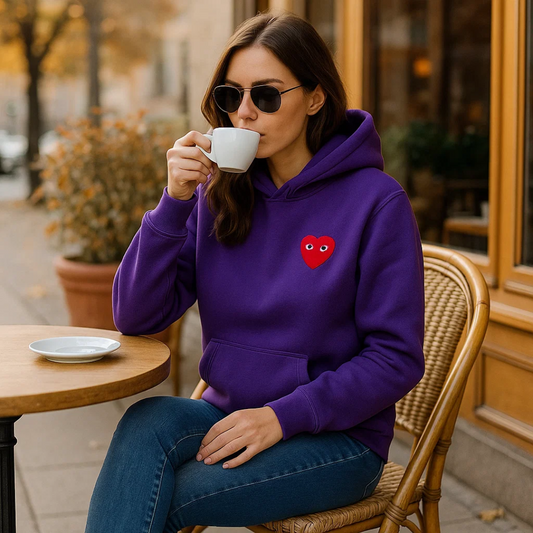 Puck | Dames Casual Katoenen Hart Hoodie