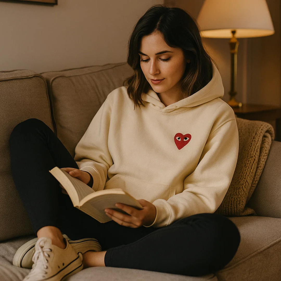 Puck | Dames Casual Katoenen Hart Hoodie