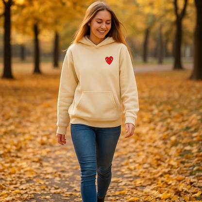 Puck | Dames Casual Katoenen Hart Hoodie