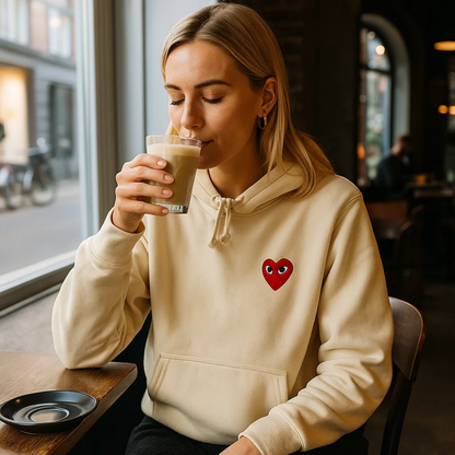 Puck | Dames Casual Katoenen Hart Hoodie