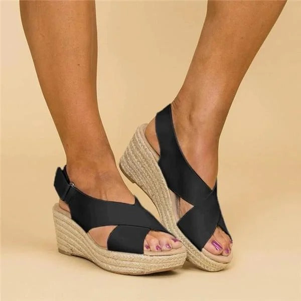 Angelina | Dames Zomerse Casual Espadrille Sleehakken