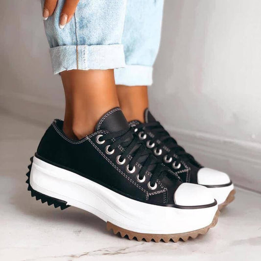 Meike | Dames Platform Canvas Sneakers