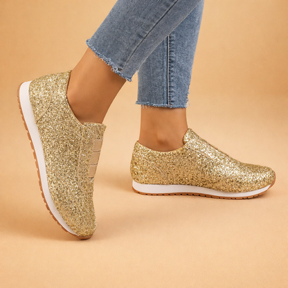 Lorena | Dames Glitter Instap Straatsneakers