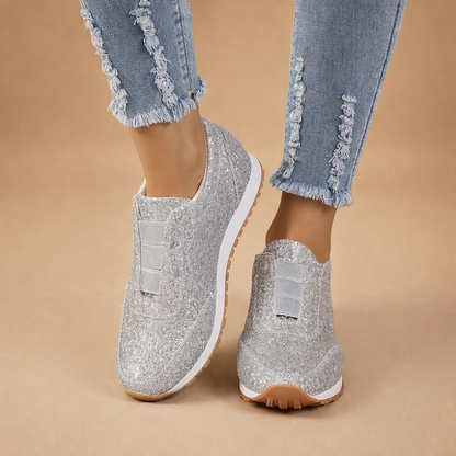 Lorena | Dames Glitter Instap Straatsneakers