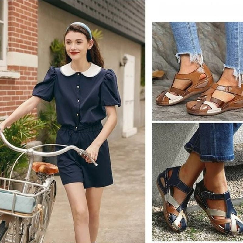 Pien | Dames Comfortabele Verstelbare Cutout Sandalen