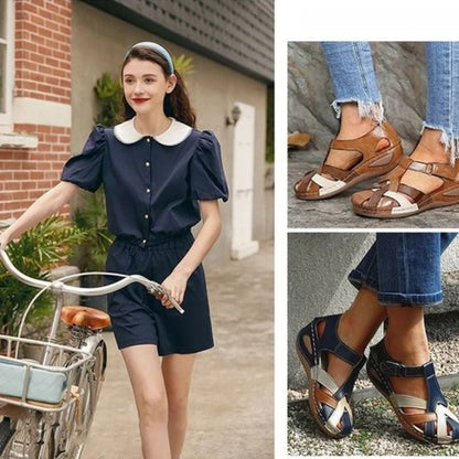 Pien | Dames Comfortabele Verstelbare Cutout Sandalen