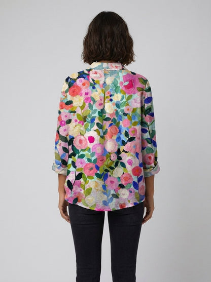 Aurelia | Dames Linnen Blouse met Ruches