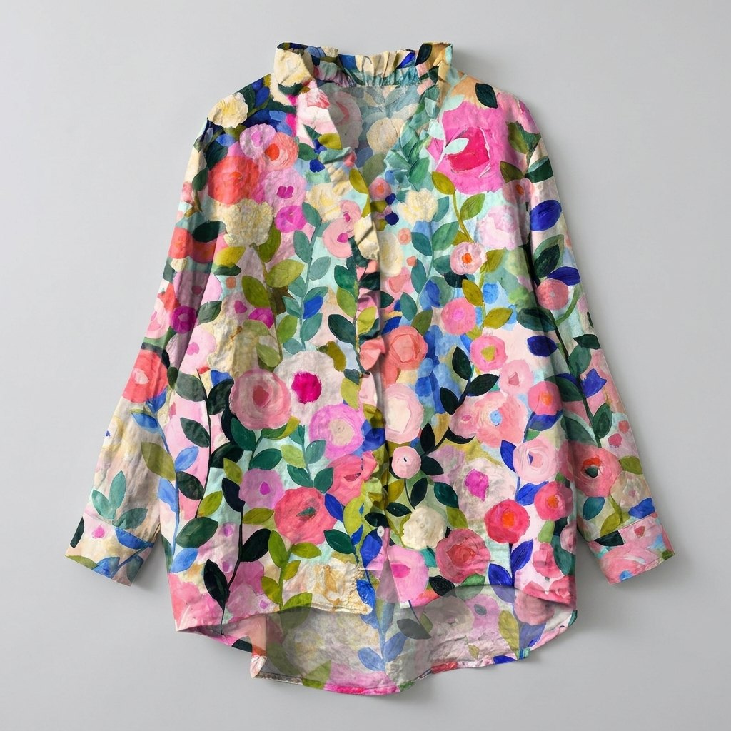 Aurelia | Dames Linnen Blouse met Ruches