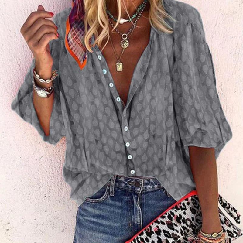 Pien | Dames Ademende Losse Pasvorm Zomerblouse