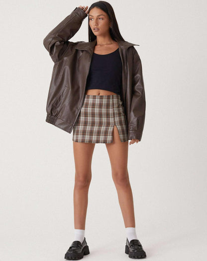 Vera | Dames Vintage Oversized Leren Jas