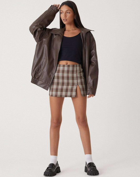 Vera | Dames Vintage Oversized Leren Jas